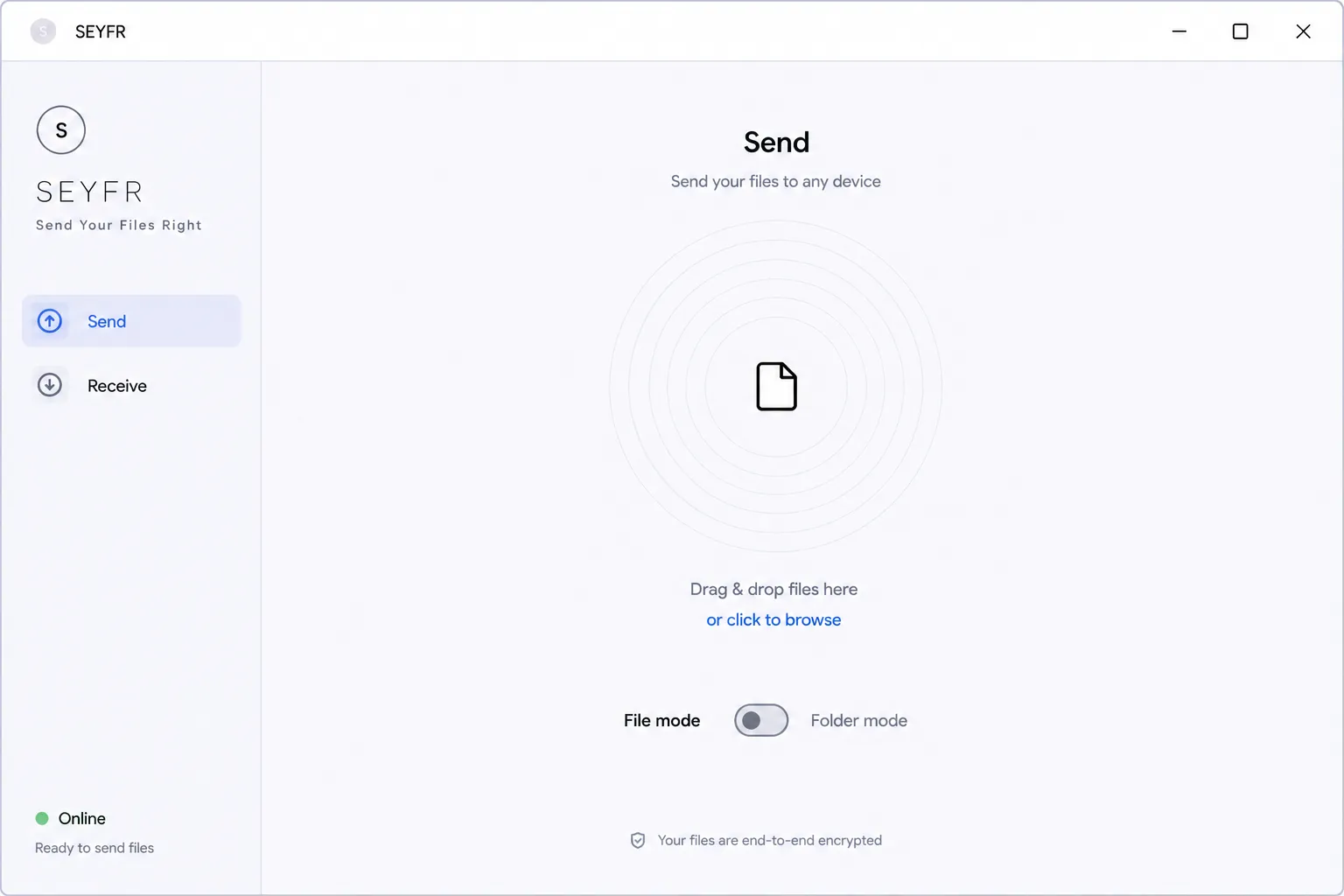 Seyfr running on desktop and mobile devices